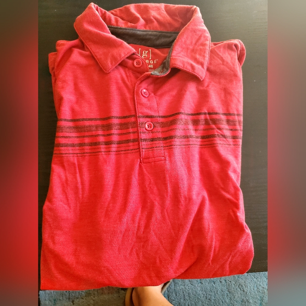 Mens George collard short sleeve half button dress shirt
